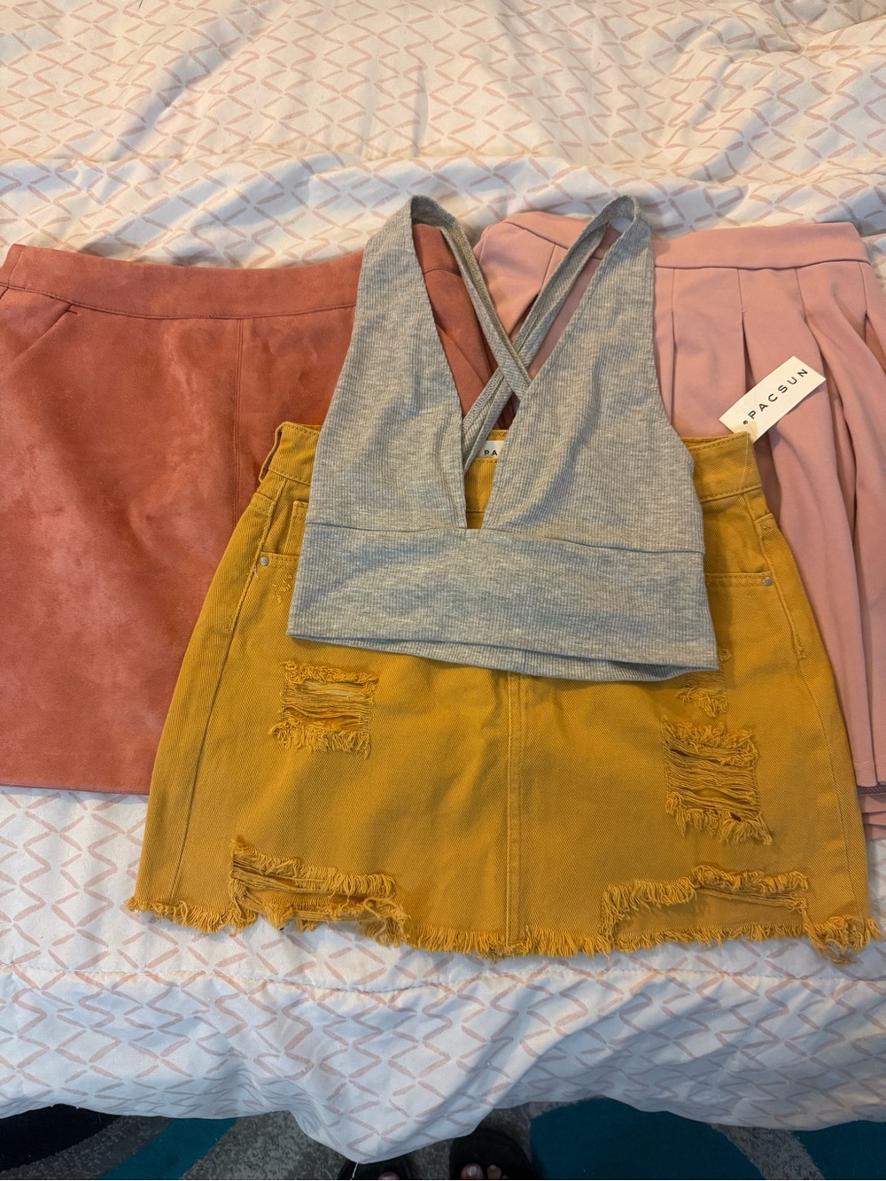 4 Bundle of Size Small Skirts & Crop Top